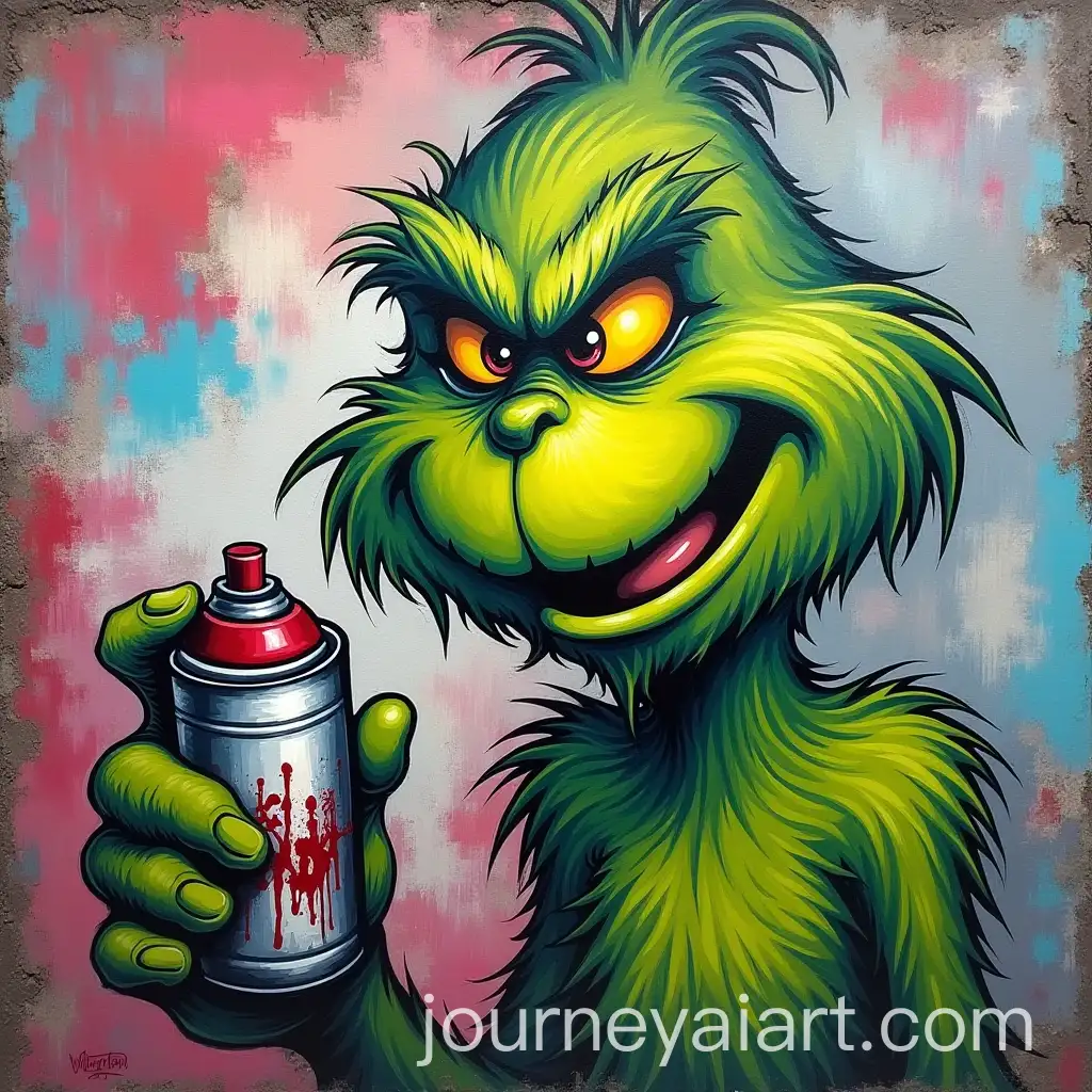 Grinch-in-Graffiti-Style-Holding-Spray-Can-and-Smiling