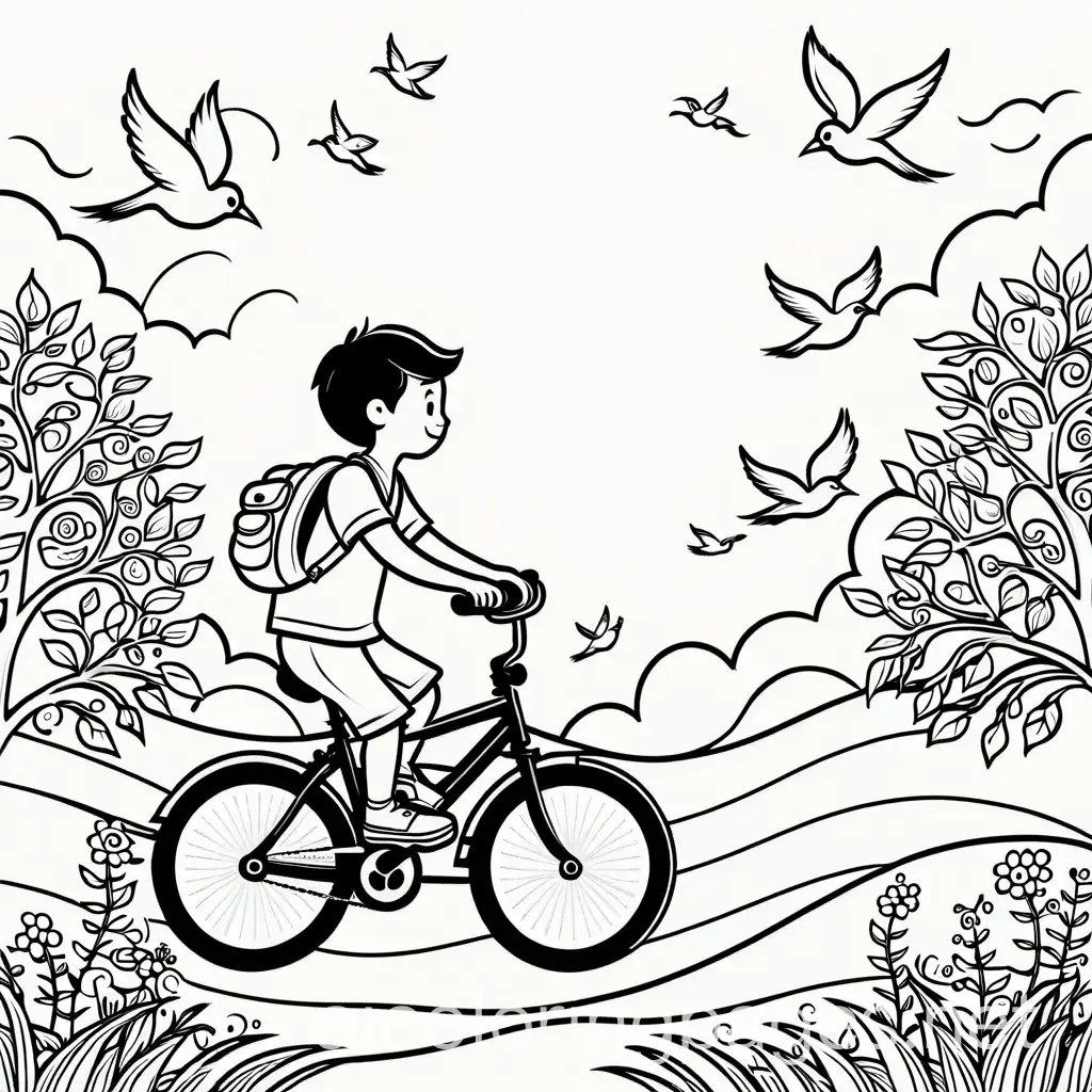 Child-Joyfully-Riding-a-Bicycle-on-a-Sunny-Day