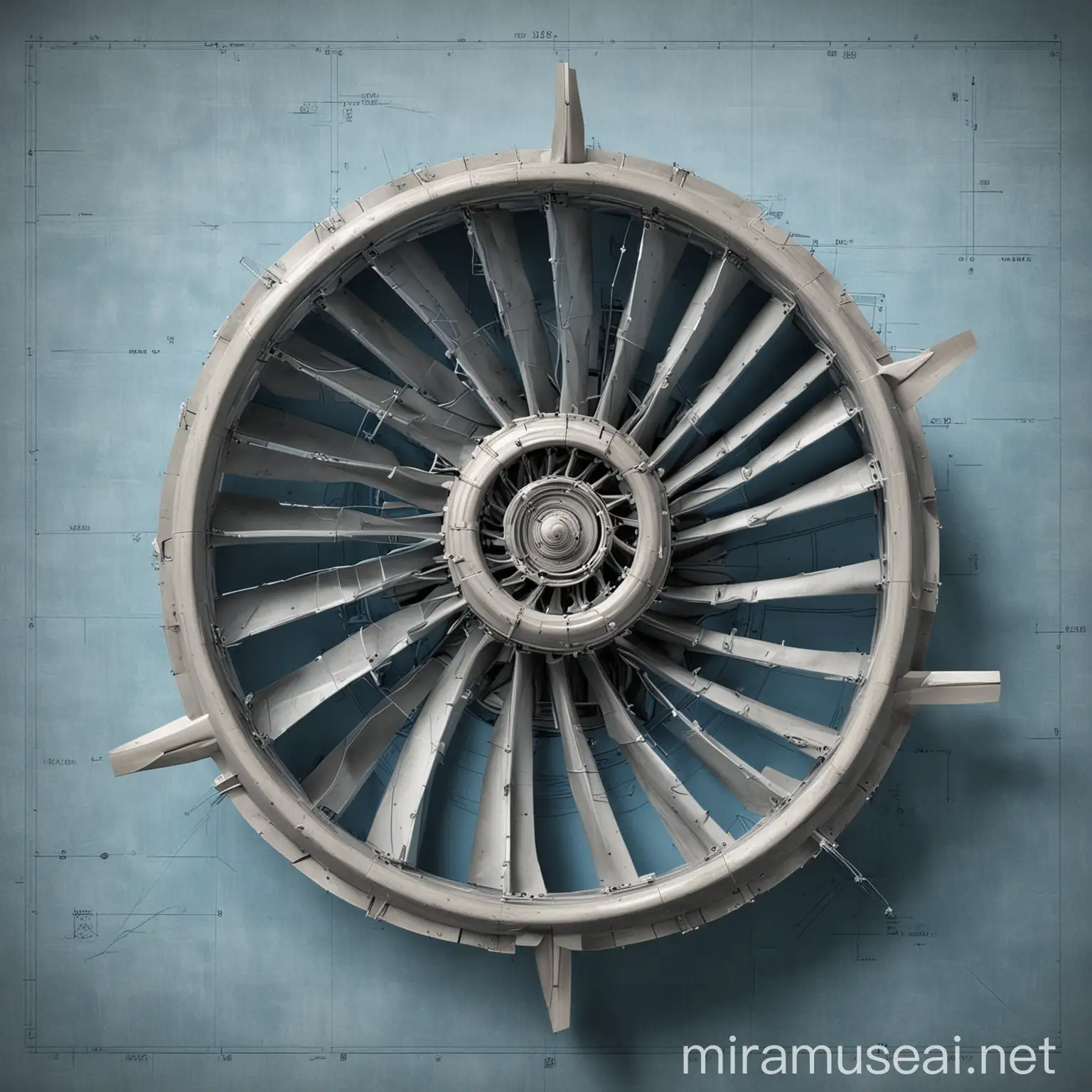 Turbine Blueprint Overhead View