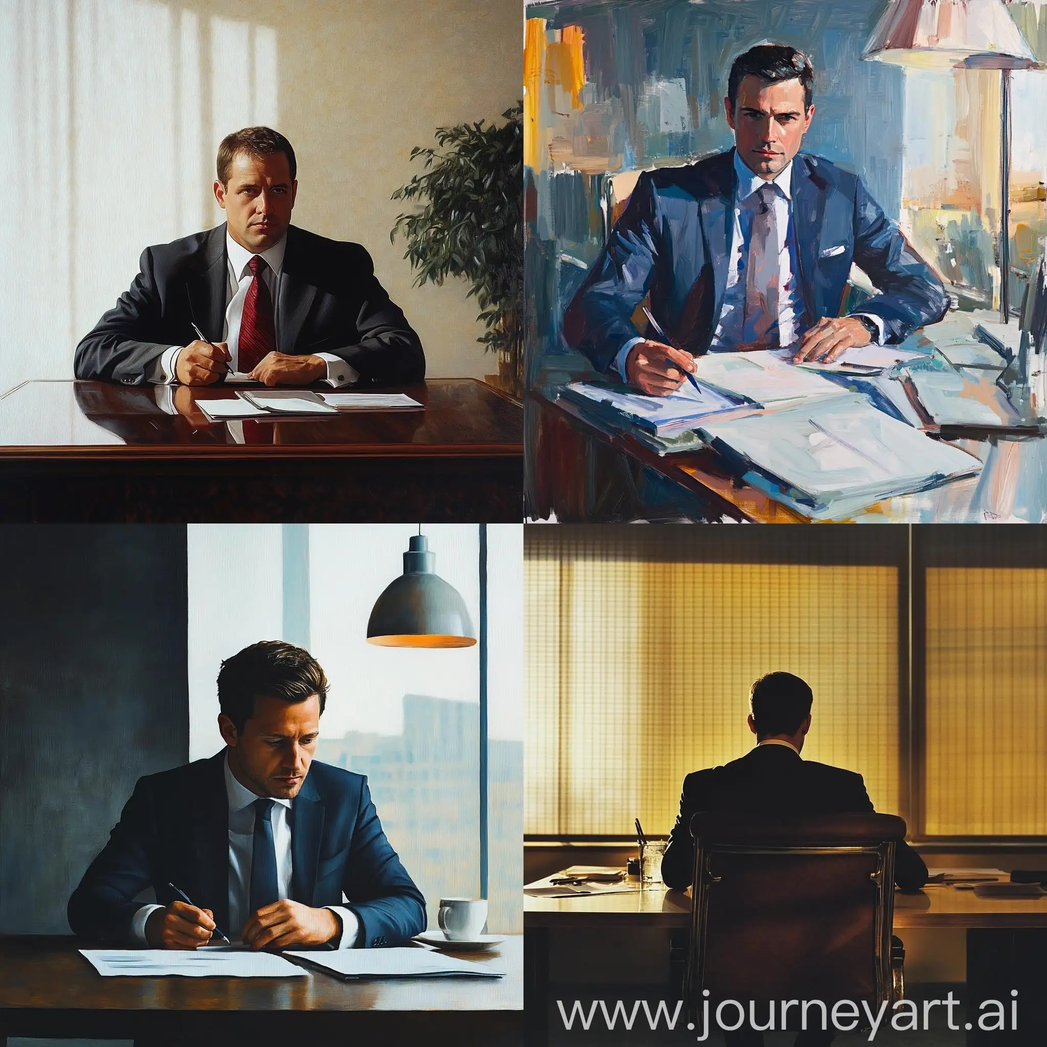 Businessman-Working-at-Office-Desk