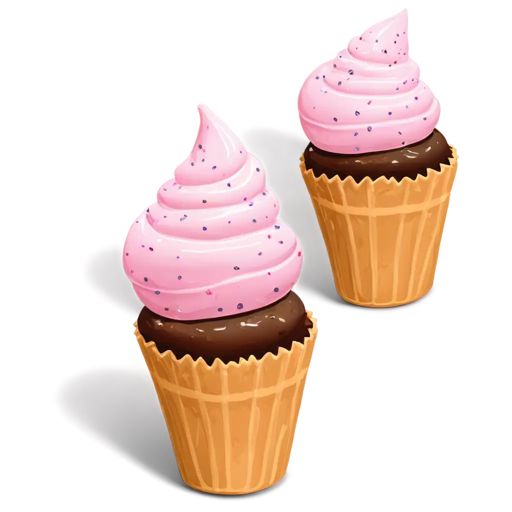 Delicious-PNG-Cupcake-Ice-Cream-Sticker-Artwork