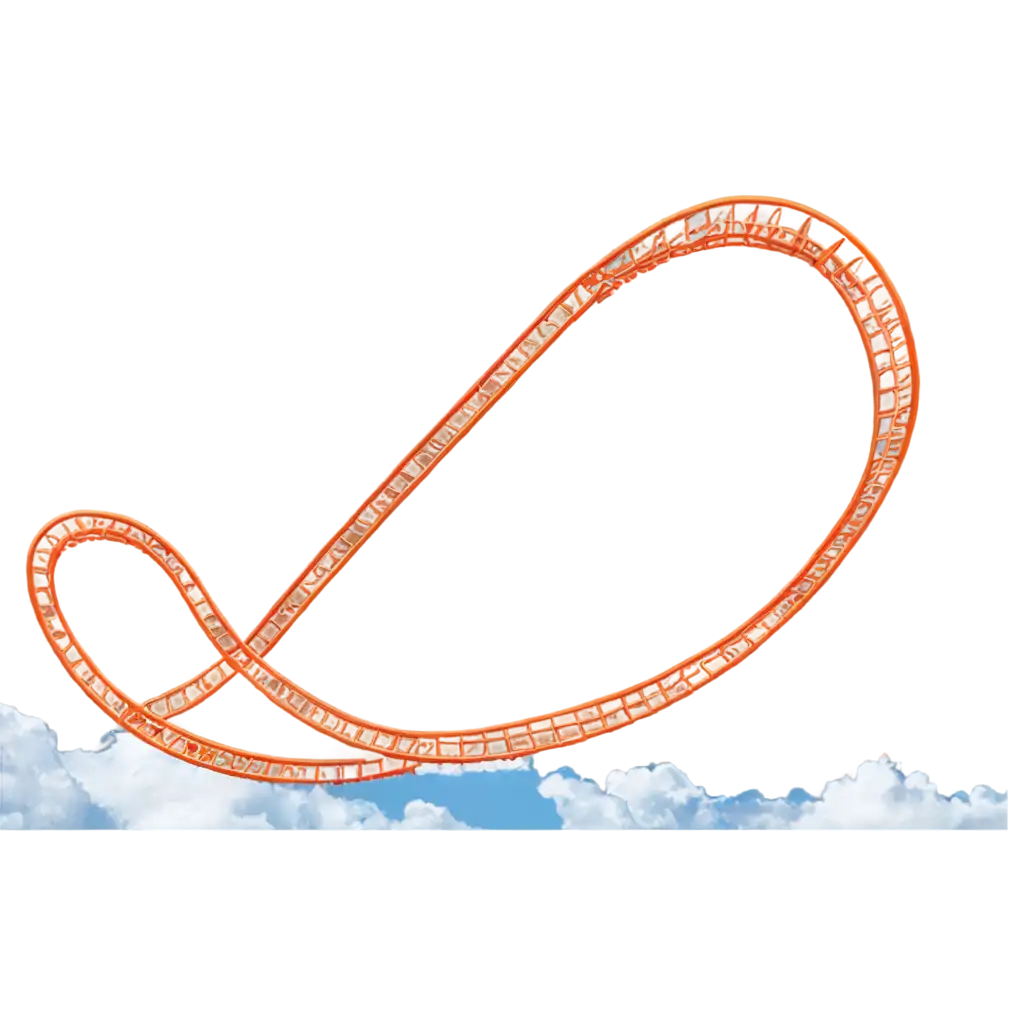 SurrealPNG-Image-Usage-Scenarios-Roller-Coaster-in-the-Sky-PNG-Image-Whimsical-Adventure-and-Thrilling-Ride-Illustration