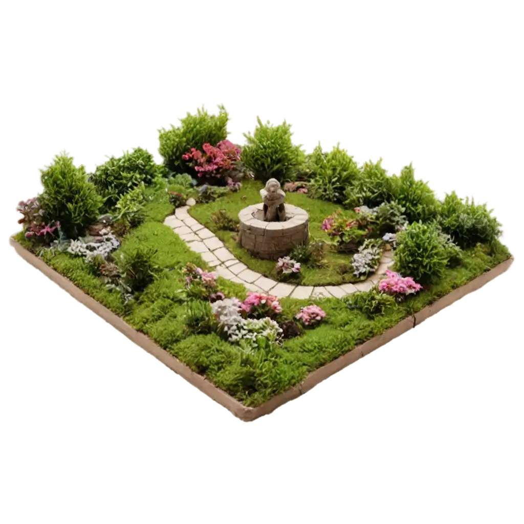 Beautiful-Miniature-Garden-PNG-for-Creative-Projects-and-Digital-Art