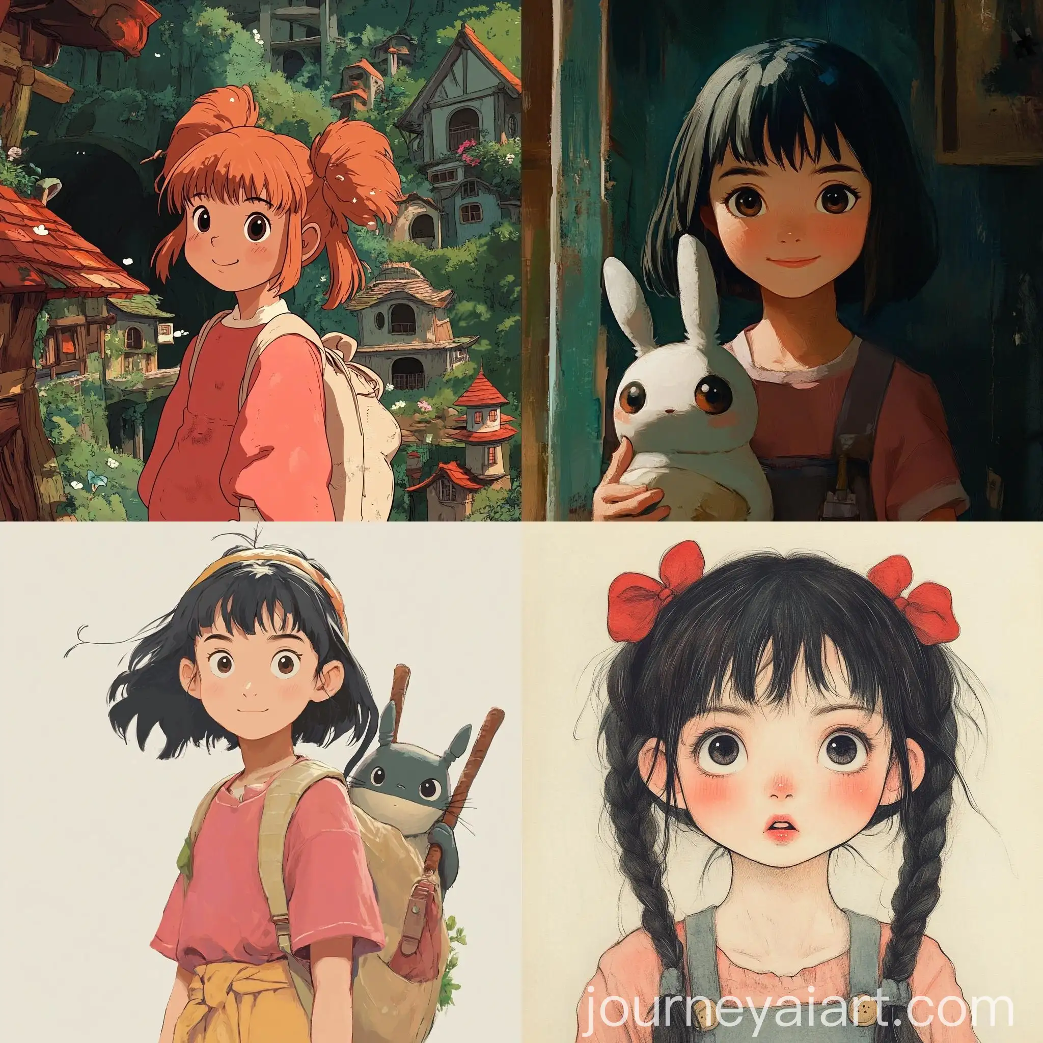 Cute-Girl-in-Studio-Ghibli-Style-with-Neko-Companion