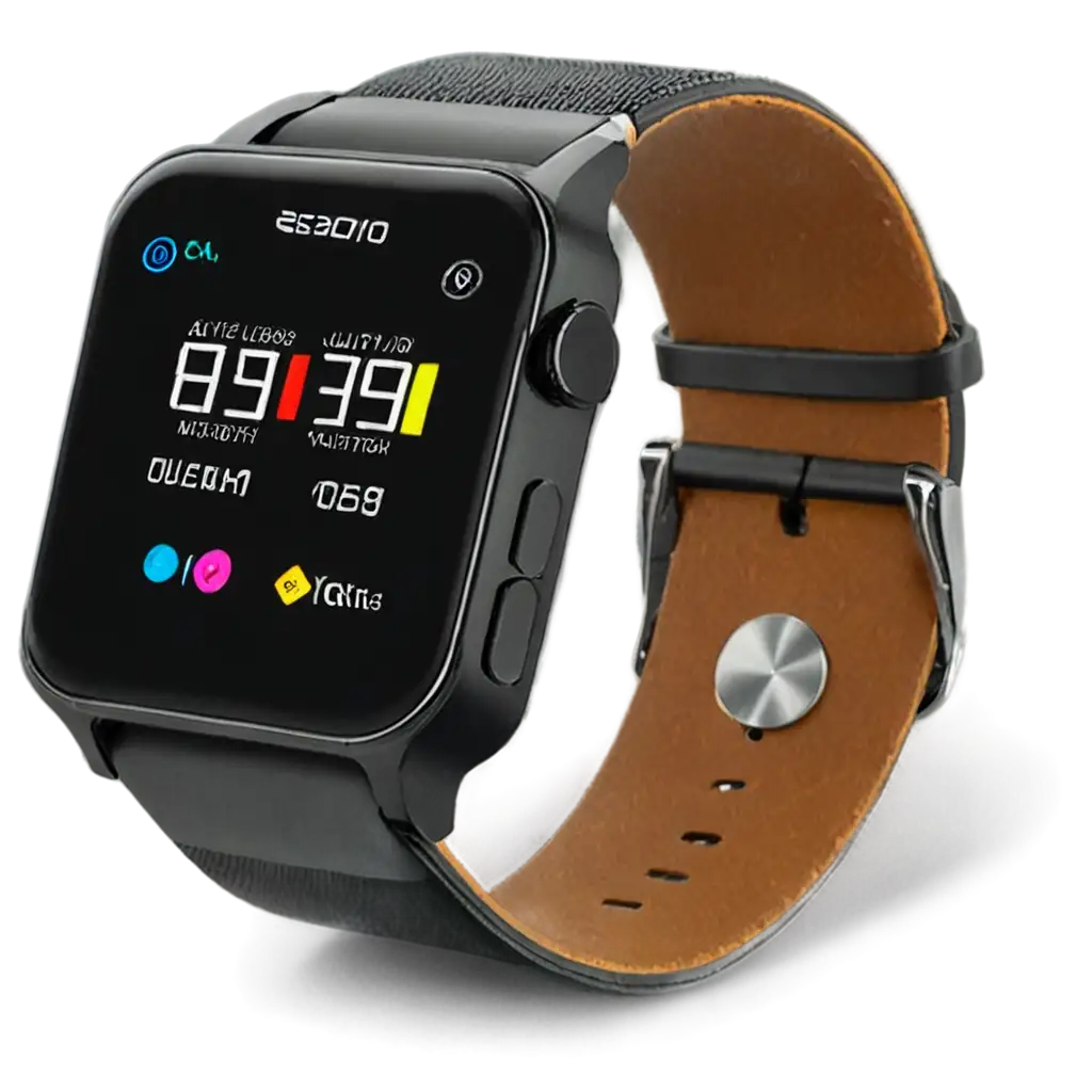 Smart-Watch-with-Metallic-Strap-PNG-HighQuality-Image-for-Versatile-Usage