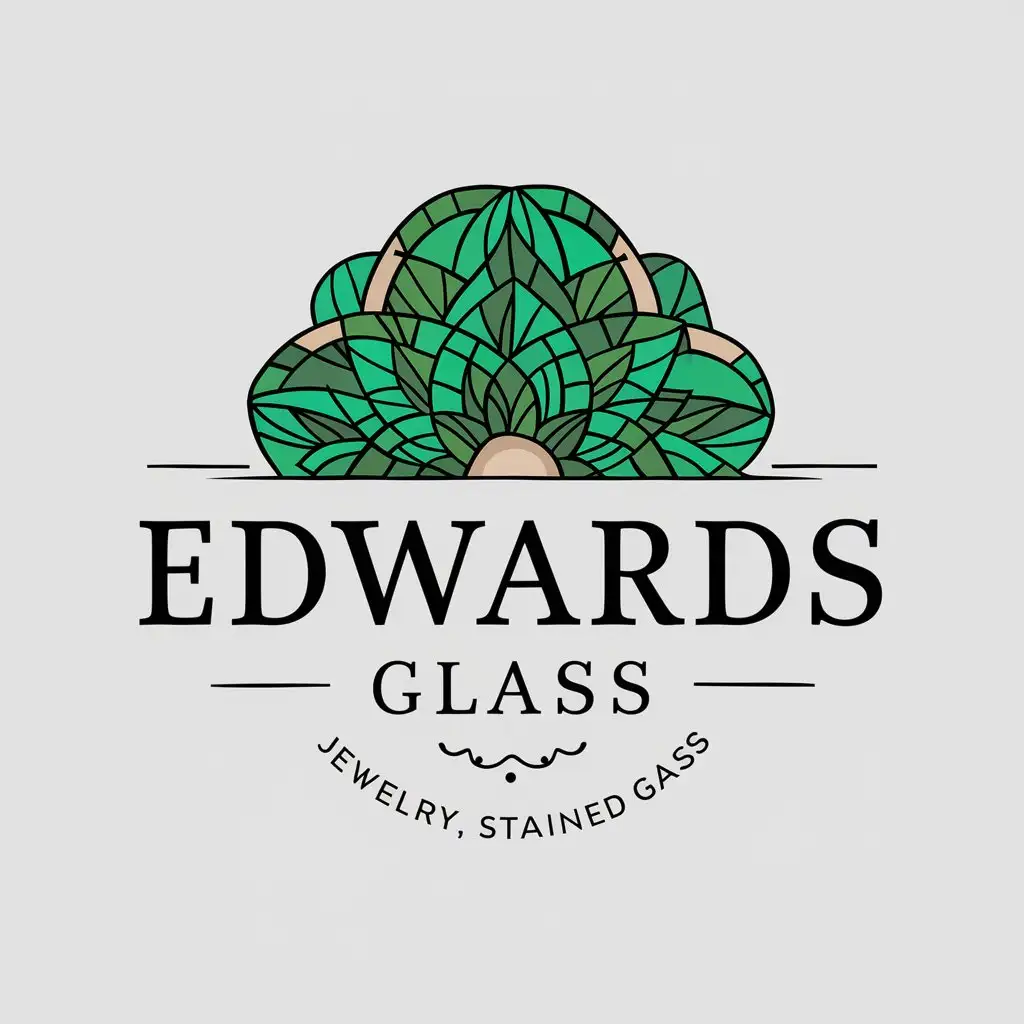 LOGO-Design-For-Edwards-Glass-Tiffany-Style-Stained-Glass-Jewelry-Theme