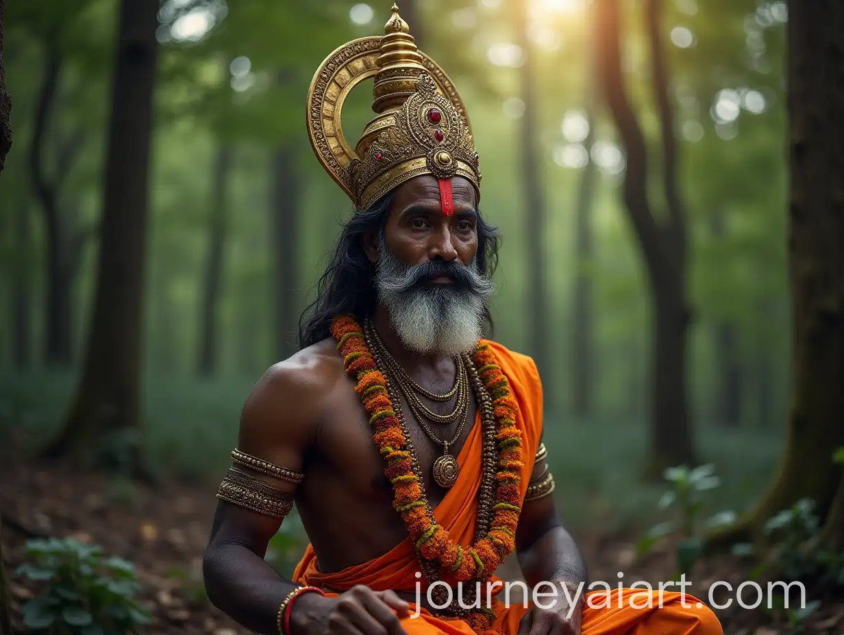 Lord-Ayyappan-in-a-Serene-Forest-Setting