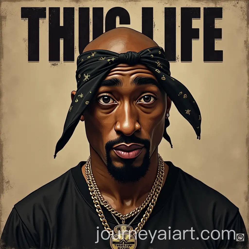 2Pac-with-Death-Row-Records-Chain-and-Bandana-Thug-Life-Portrait