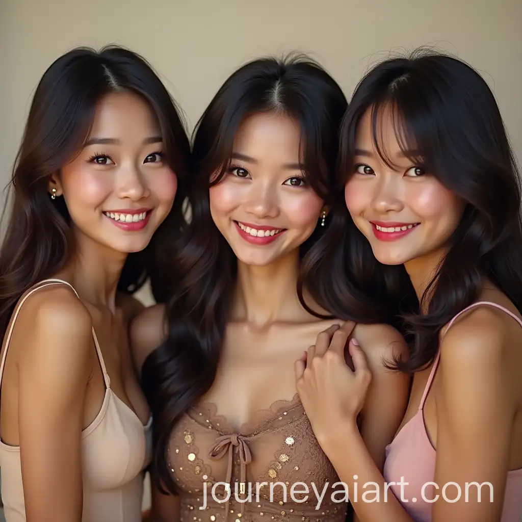 Three-Cute-Asian-Girls-Asking-for-an-Autograph-with-Cheerful-Expressions