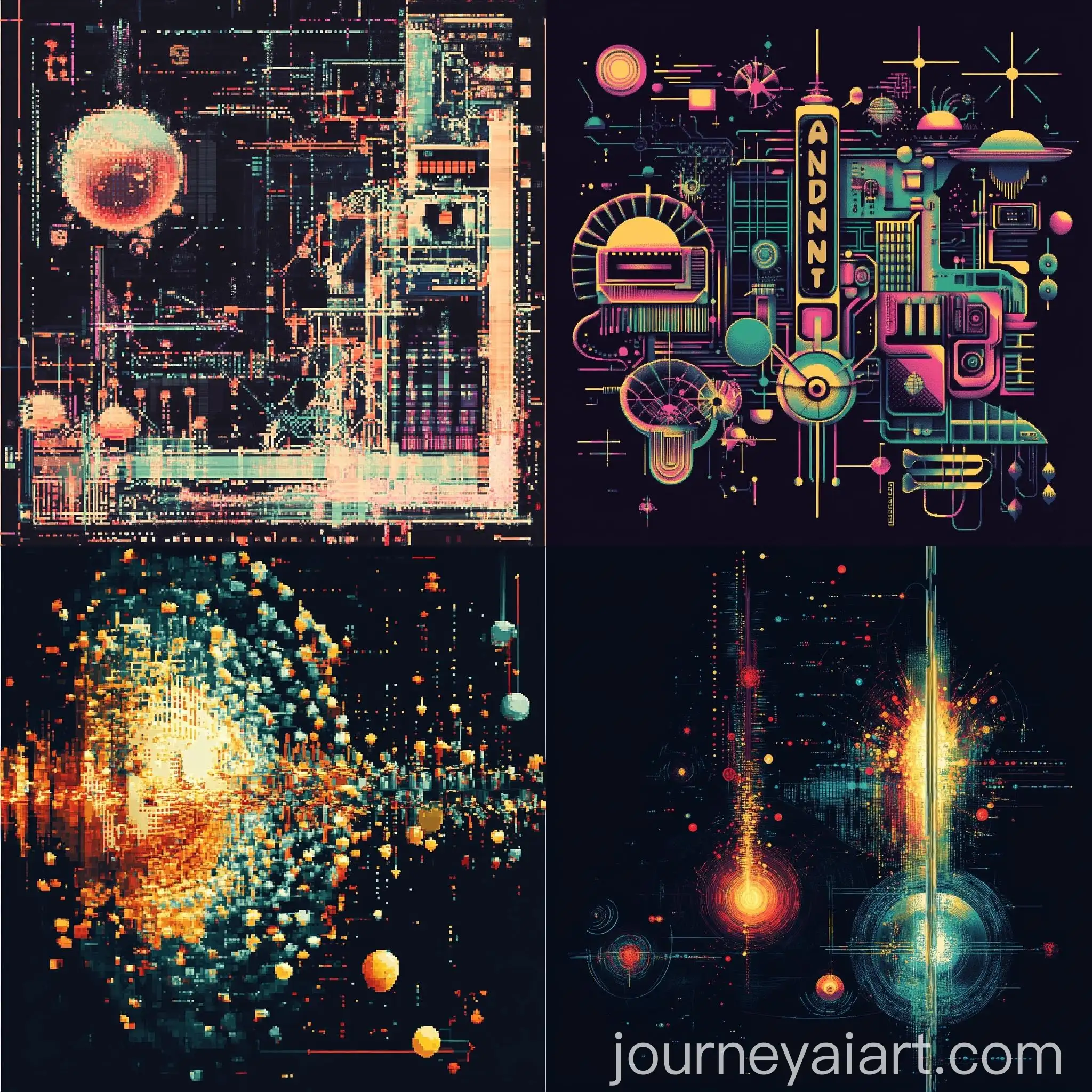 Pixel-Graphics-of-Hadrons-with-Aniku-and-Radio-Inscriptions