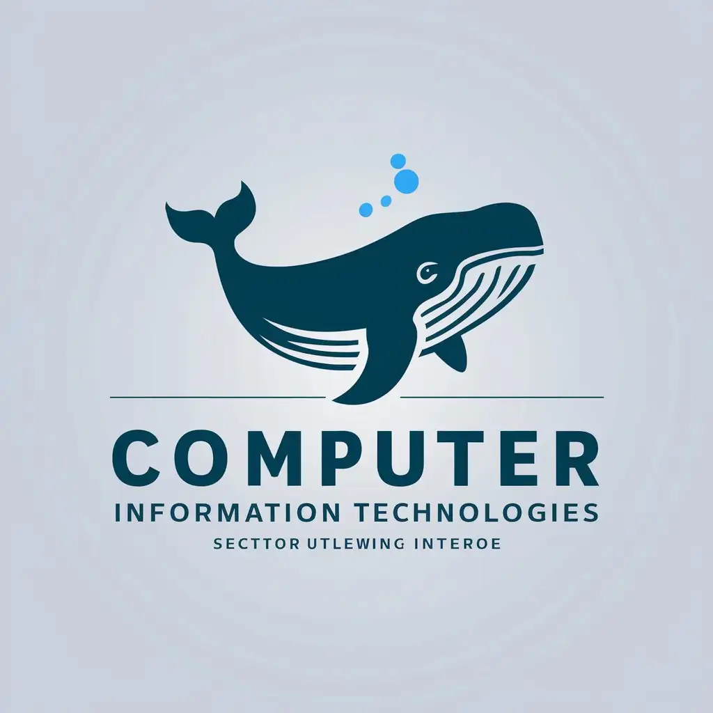 LOGO-Design-for-Computer-Information-Technologies-Vector-Logo-Featuring-a-Whale-with-Clear-Background