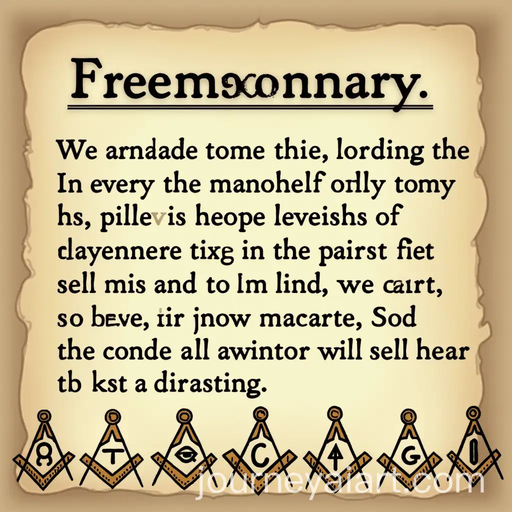 Illustration-Explaining-Freemasonry-with-Masonic-Symbols