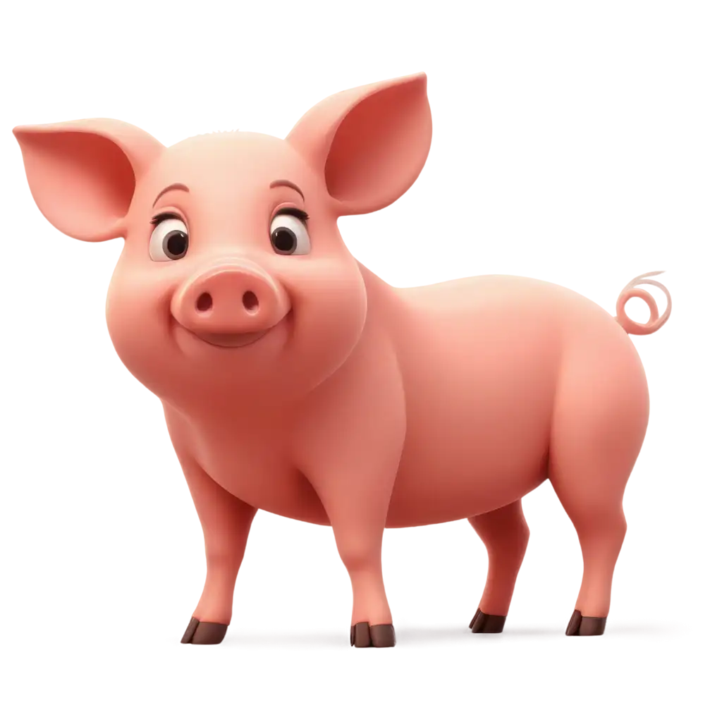 Cute-Pig-Cartoon-PNG-HighQuality-Adorable-Pig-Image-for-Creative-Use