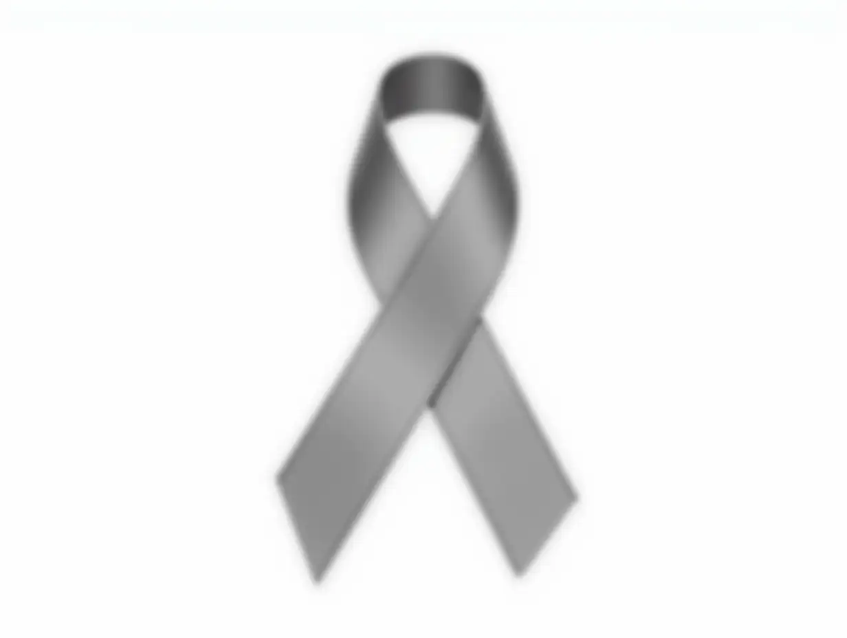 Grey-Brain-Cancer-Awareness-Ribbon-Isolated-on-White-Background