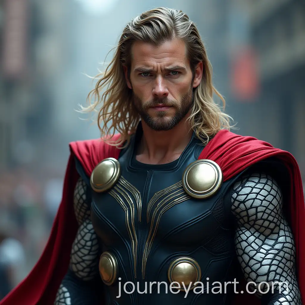 Thor-with-Symbiote-Venom-Transformation-Art