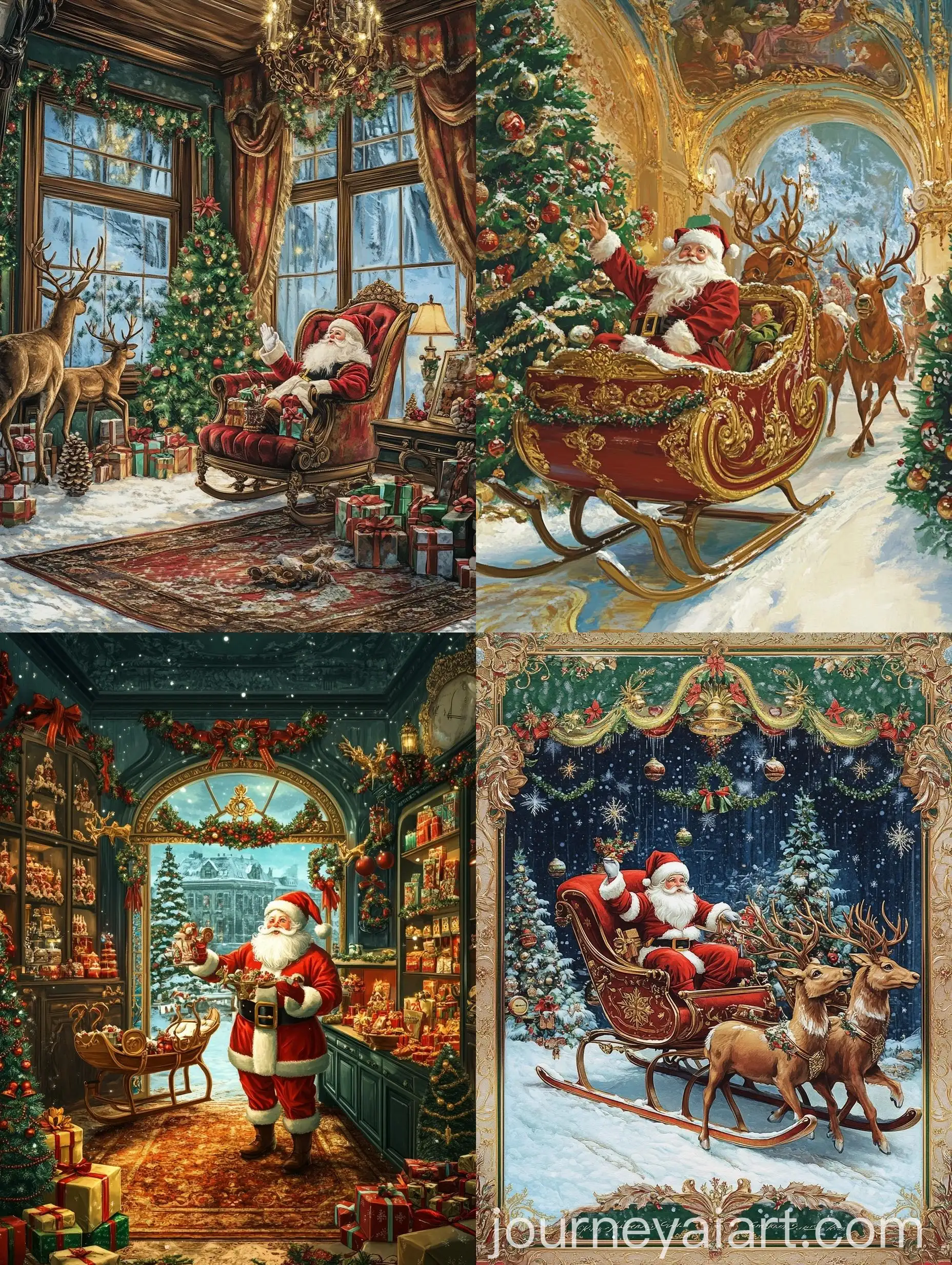 Luxurious-Christmas-Shop-Interior-with-Santa-Claus-and-Reindeer