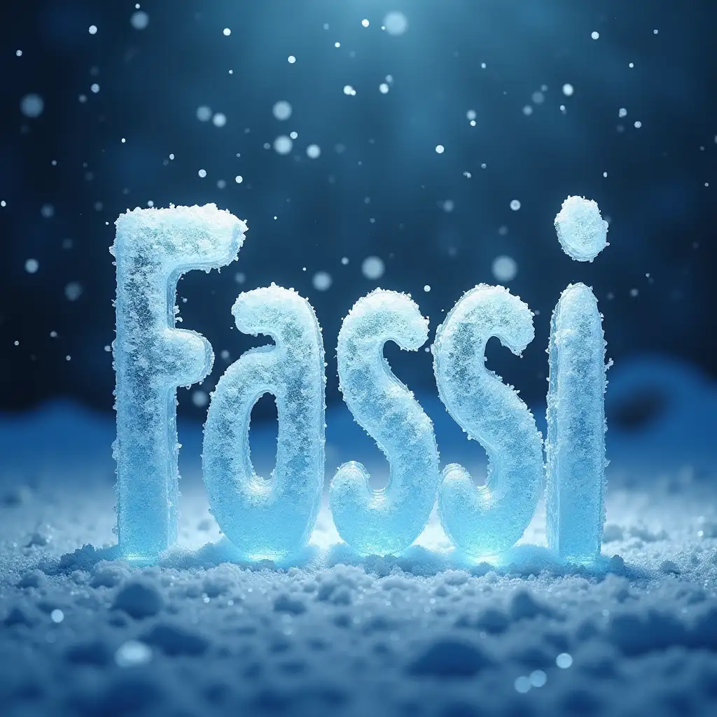 Create a logo with the letters Faatossi on ice