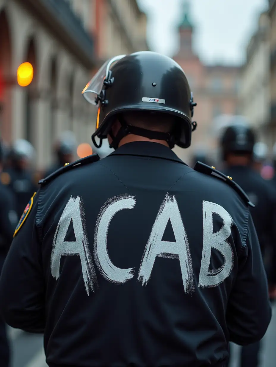 Riot-Police-Officer-with-ACAB-Graffiti-on-Shield