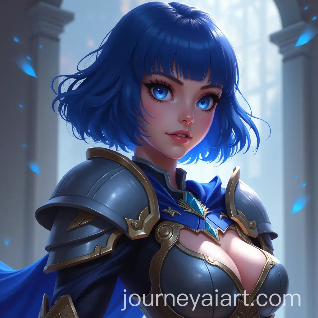 Portrait-of-a-Windy-Arcane-Knight-Woman-with-Short-Hair-and-Straight-Bangs