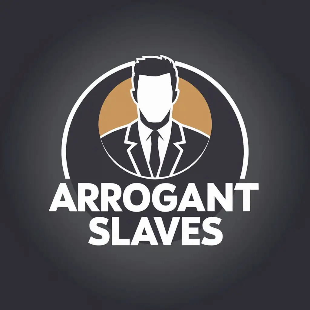 LOGO Design For Arrogant Slaves Guy in Suit Vector Logo for Social Media