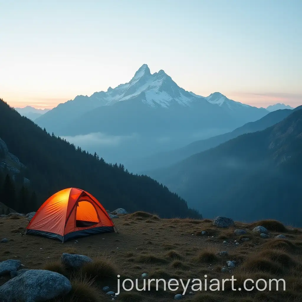Scenic-Mountain-Landscape-with-Small-Tent-at-11-Aspect-Ratio