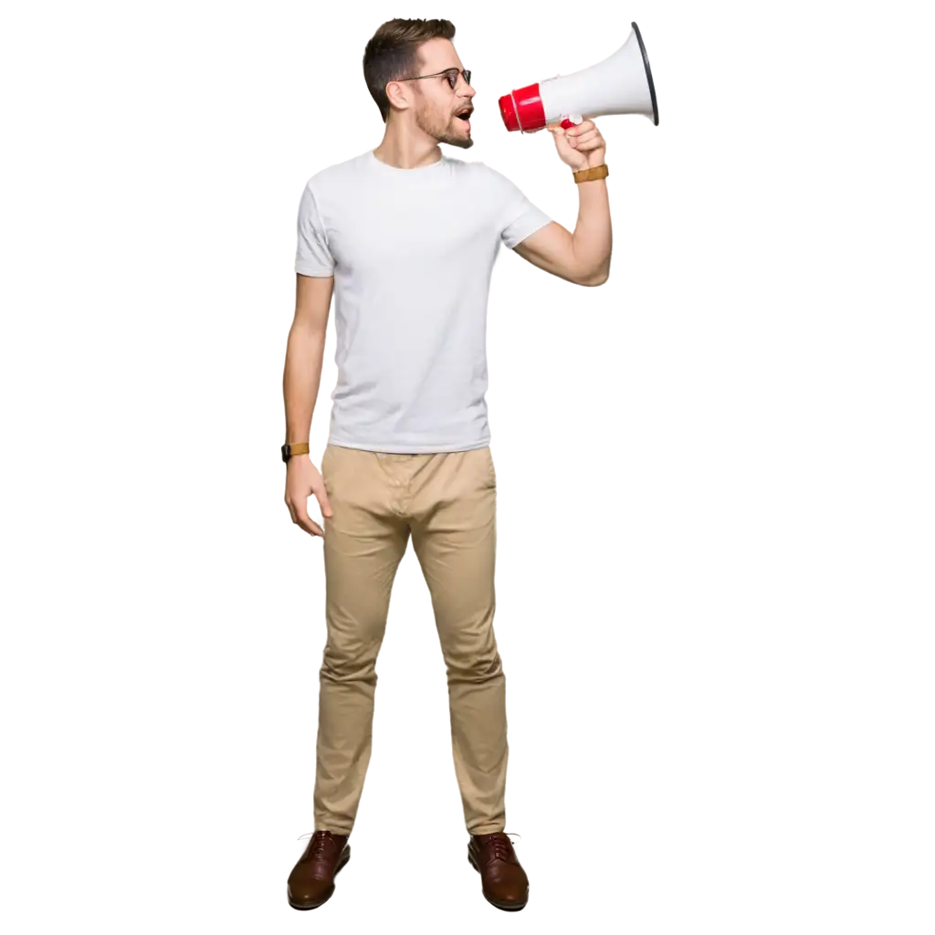 Full-Body-PNG-of-Person-with-Megaphone-HighQuality-Image-for-Multiple-Uses