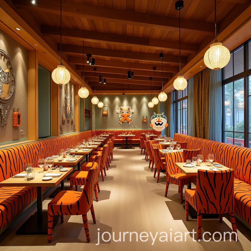 ChildFriendly-Dining-Area-with-Tiger-Tail-Pattern-Theme-at-New-Flagship-Maison-in-Chengdu