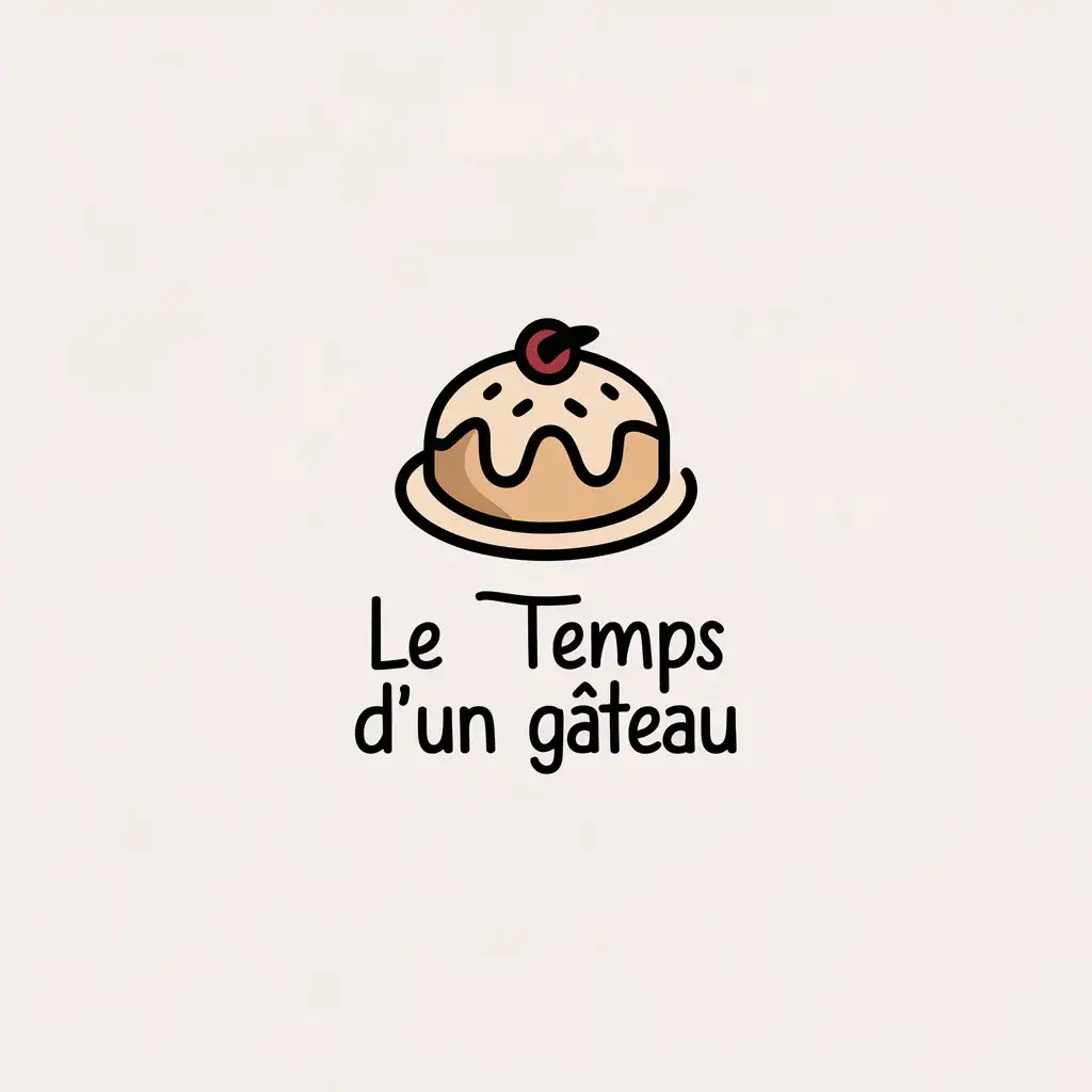 LOGO Design for Le temps dun gteau Minimalistic Cake Pastry Symbol for Restaurant Industry