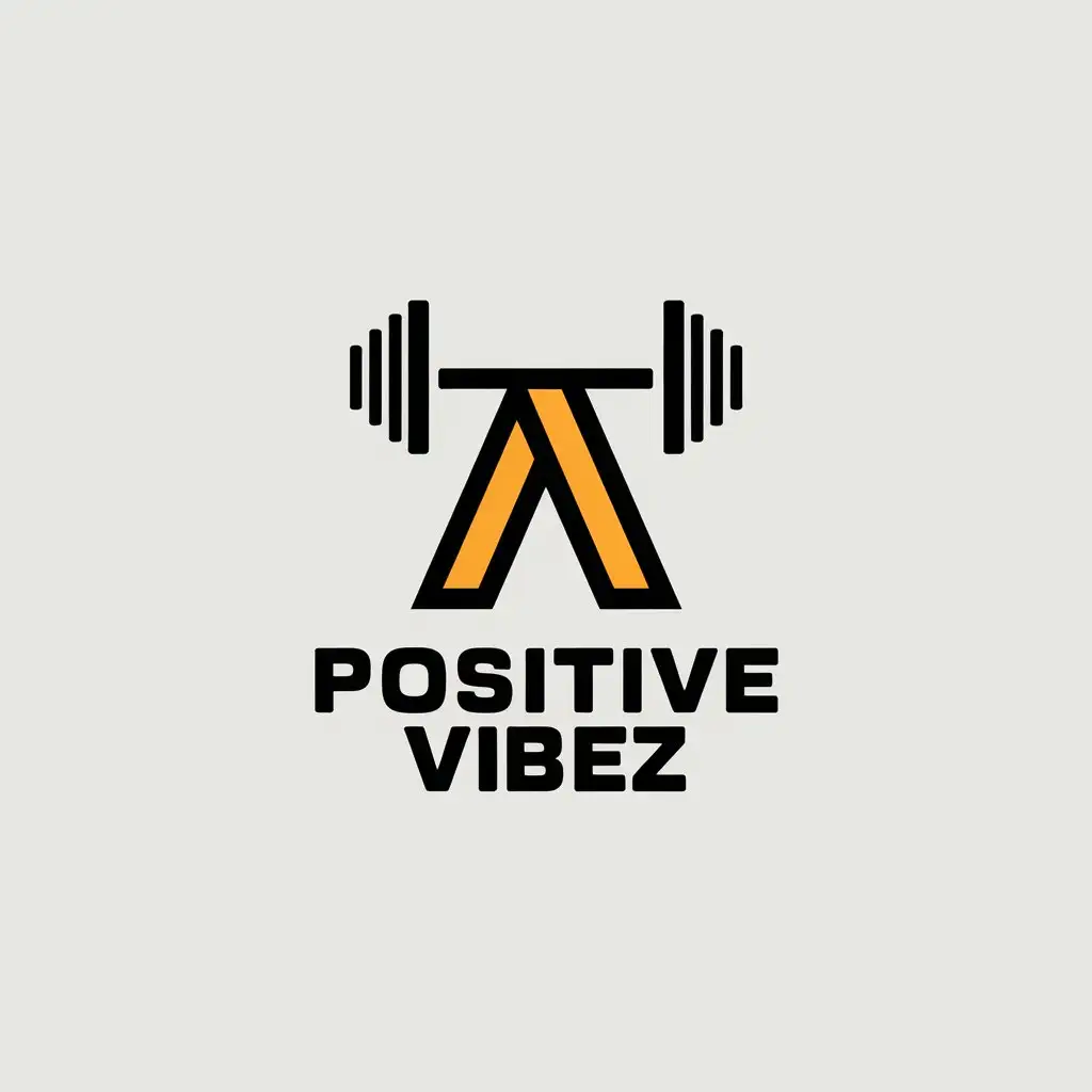 LOGO Design for Positive Vibez GymInspired with Moderate Style and Clear Background