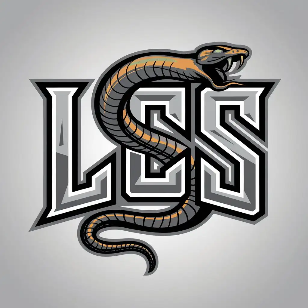 LOGO-Design-for-LCS-Vector-Design-with-Aggressive-Typography-and-Snake-Element