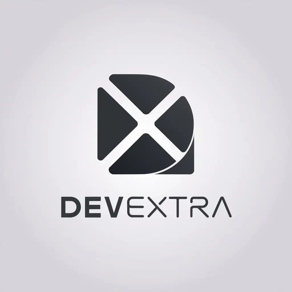 LOGO Design for DevExtra Xbox Controller X Button Shaped as D with Minimalistic Technology Theme