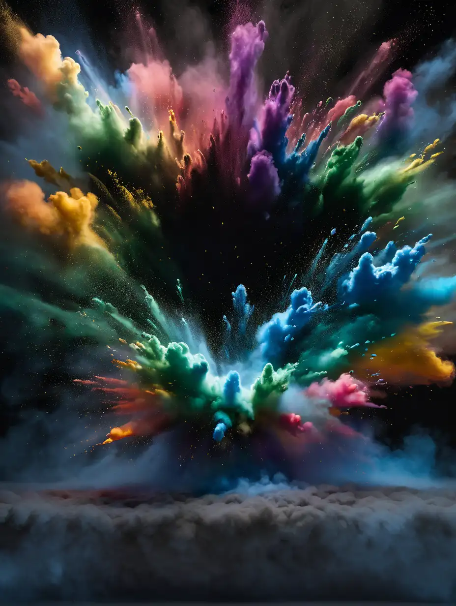 Digital Photography Background with Powder Explosion