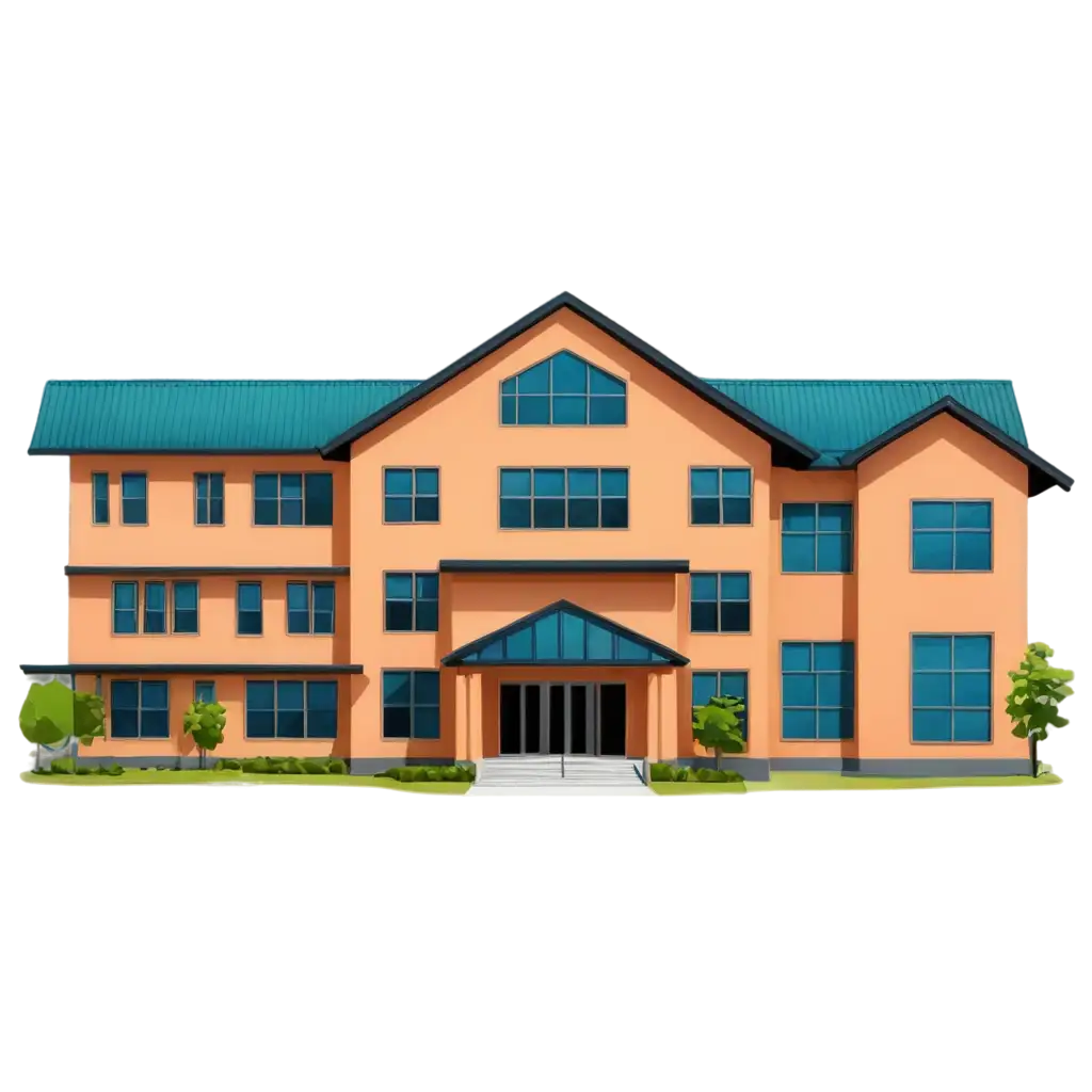 School-Building-Illustration-PNG-Detailed-Artwork-for-Educational-Imagery