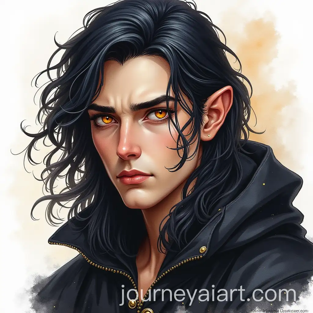 Watercolor-Portrait-of-Eryndor-Duskbane-Human-Warlock-with-Dark-Hair-and-Amber-Eyes