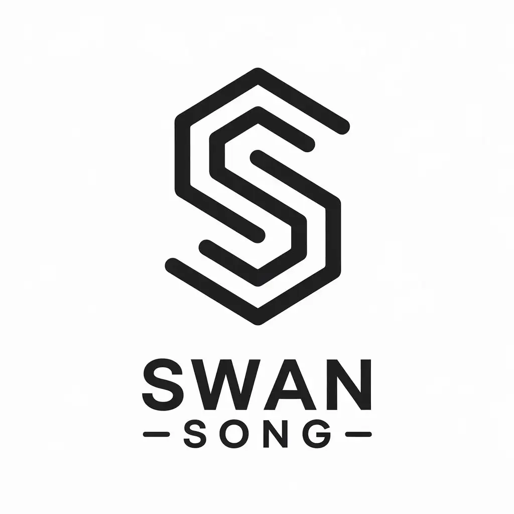 LOGO Design for Swan Song Stylized S Symbol with 2000s Kids Style for Technology Industry