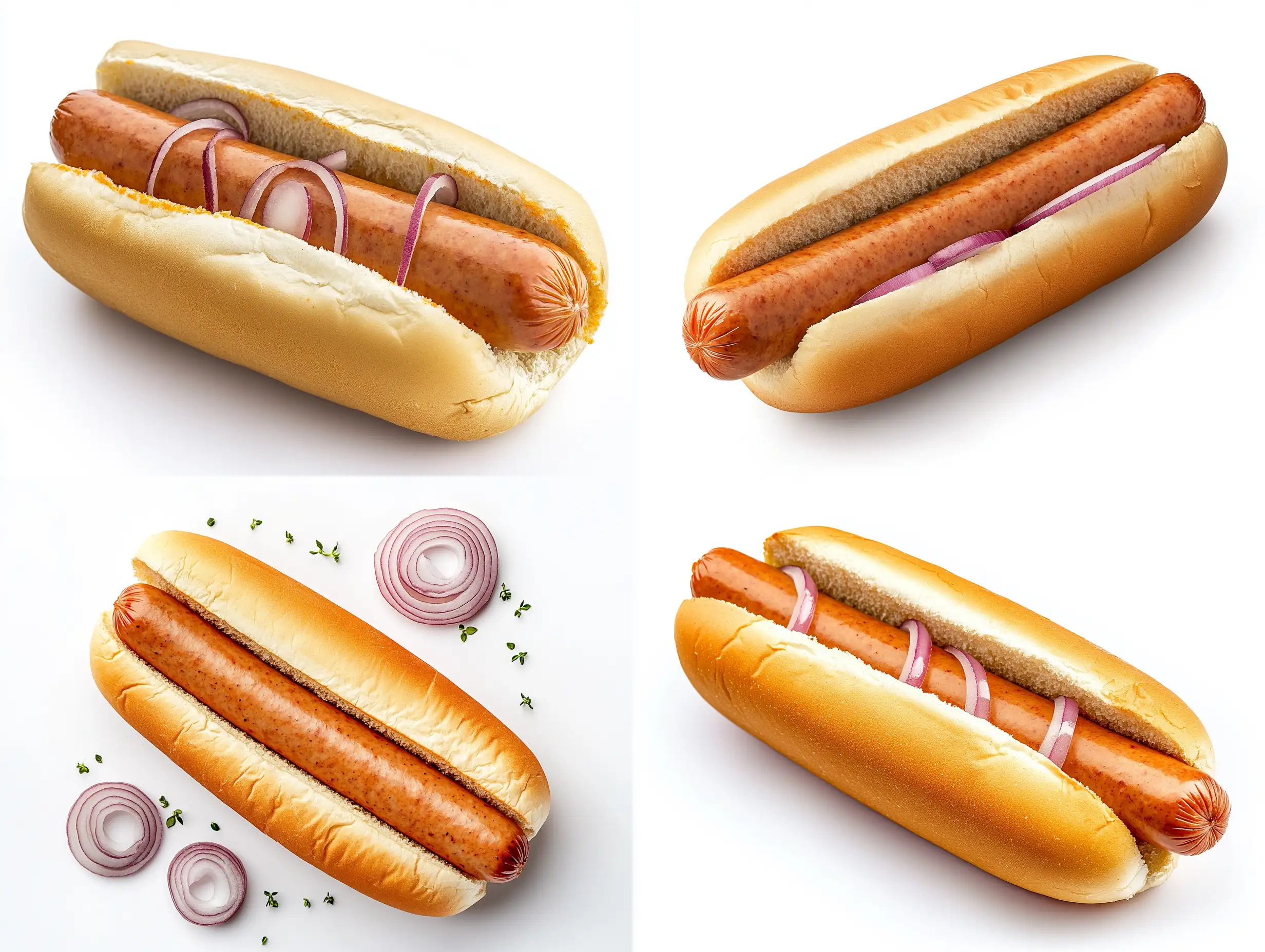 Hot-Dog-with-Tomato-and-Purple-Onion-Slices-on-White-Background