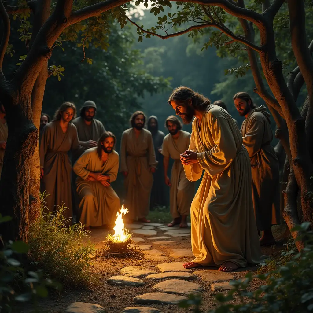 The agony of Jesus in the garden of Gethsemane