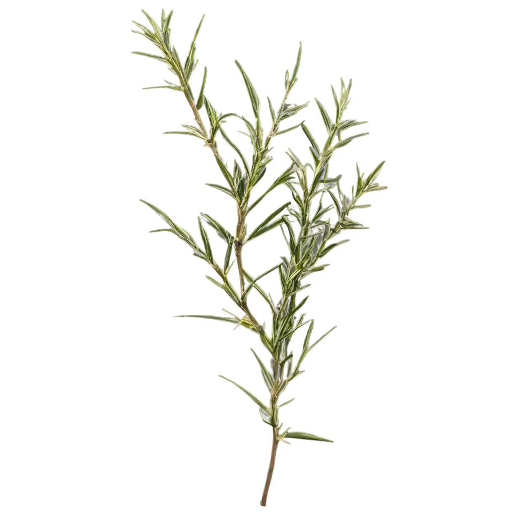 Thin branches of rosemary with beautiful flowers