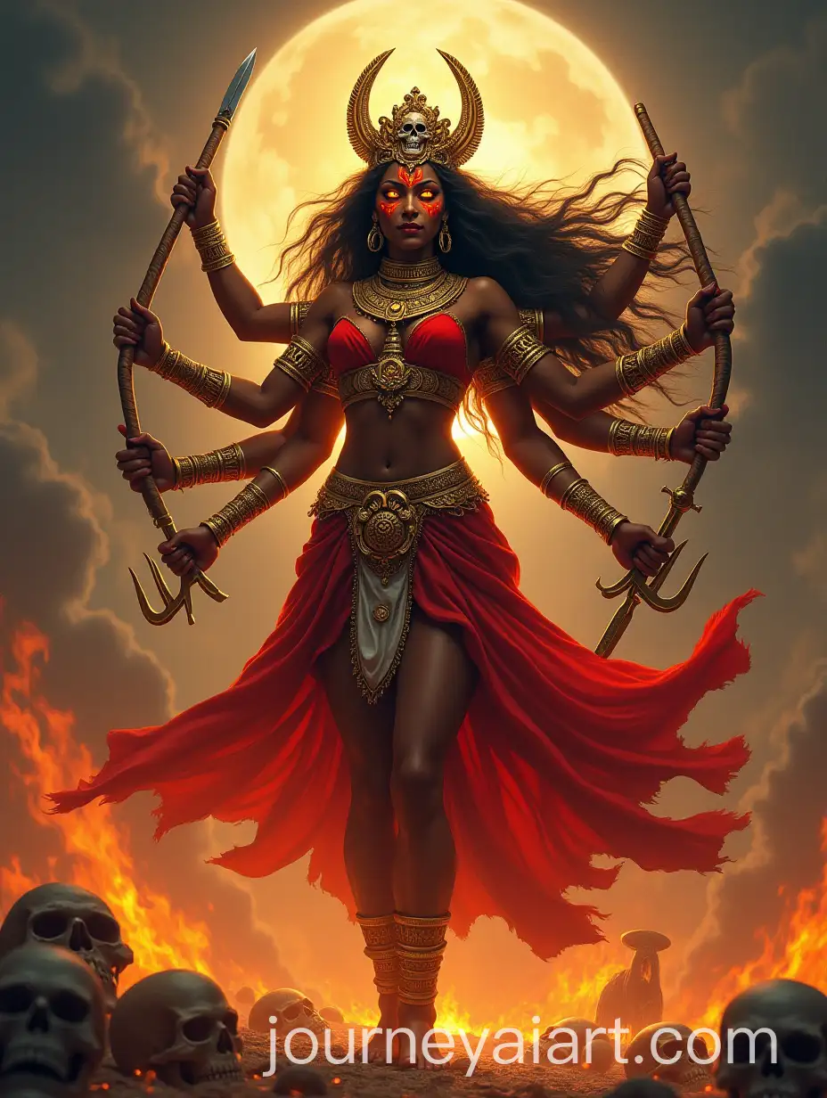 MultiArmed-Goddess-in-Fiery-Battlefield-with-Full-Moon-and-Divine-Energy