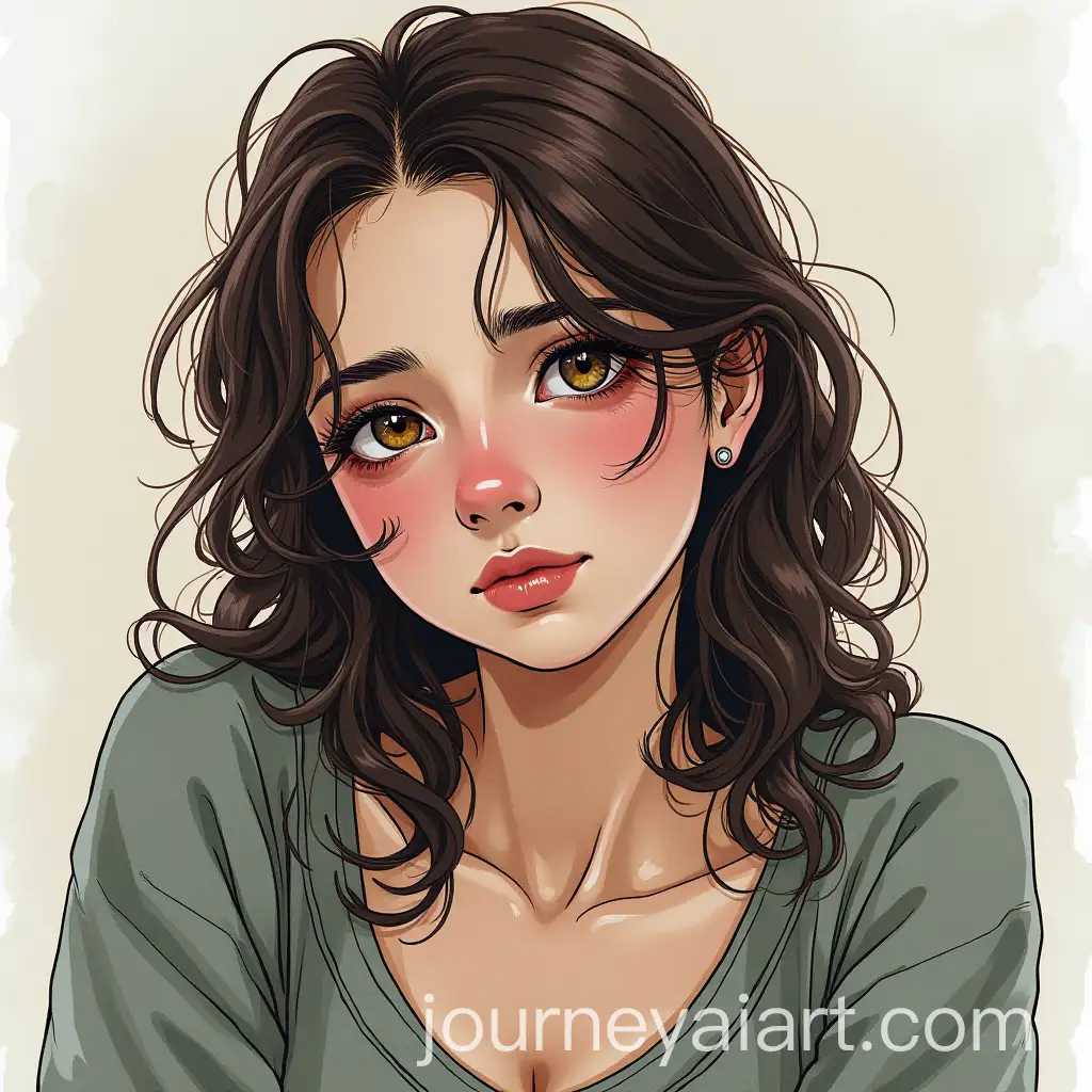 Sad-Woman-Portrait-Drawing-in-Color
