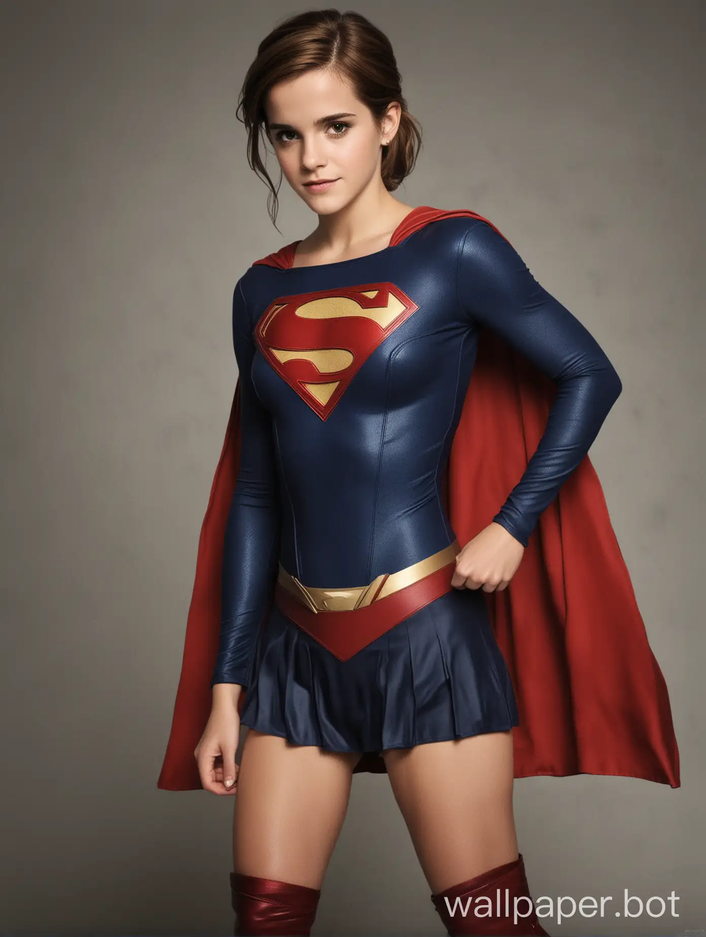 Emma Watson in a Superman costume