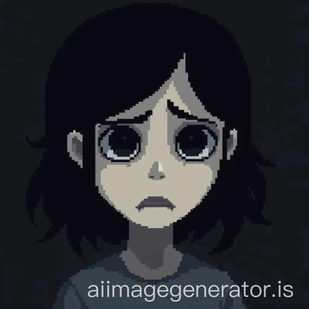 Minimalist-Pixel-Art-of-Depressed-Girls-Face-in-Dark-Atmosphere