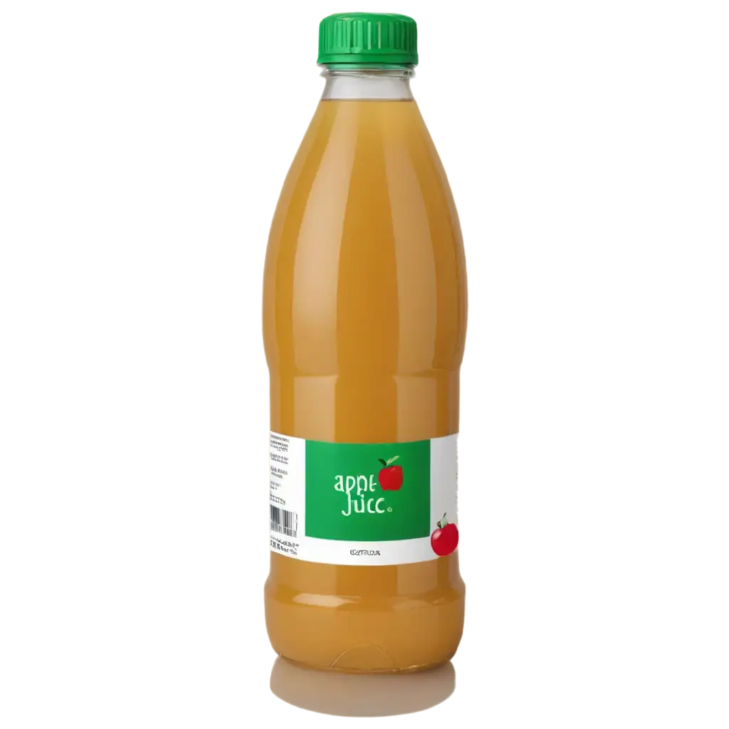 Simple-PNG-Image-of-a-Plastic-Bottle-Containing-Apple-Juice-with-Label