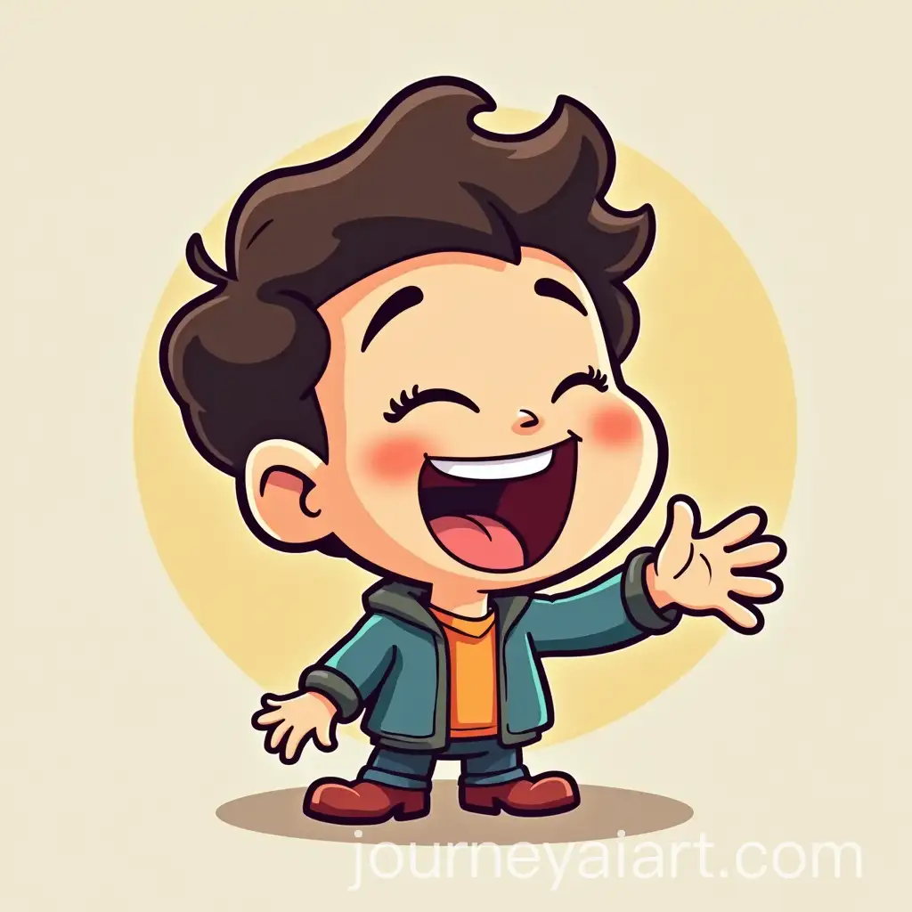 Cartoon-Character-Laughing-Logo-Design-Concept