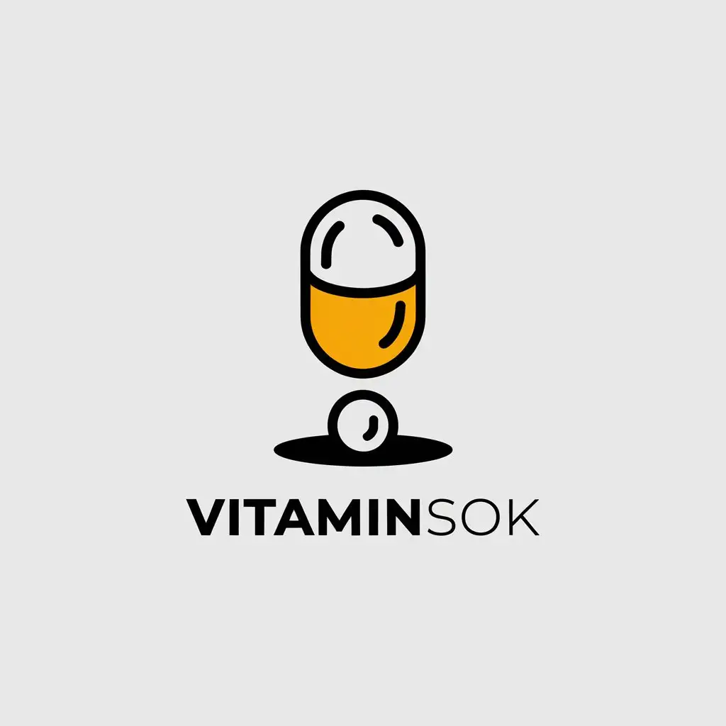 LOGO Design for Vitaminsok Minimalistic Vector Logo for Retail Industry with Clear Background