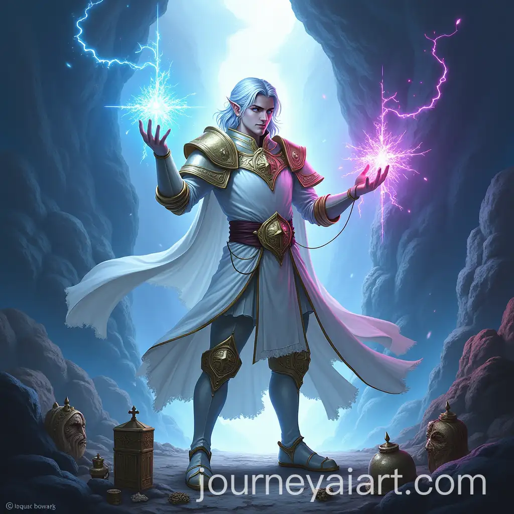 Dramatic-HalfElf-Cleric-in-Divine-Light-Battling-Inner-Turmoil