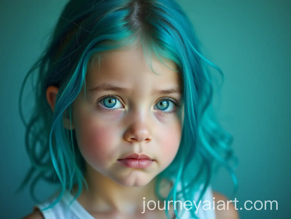 Enchanting-Young-Girl-with-Turquoise-Hair-and-Blue-Eyes