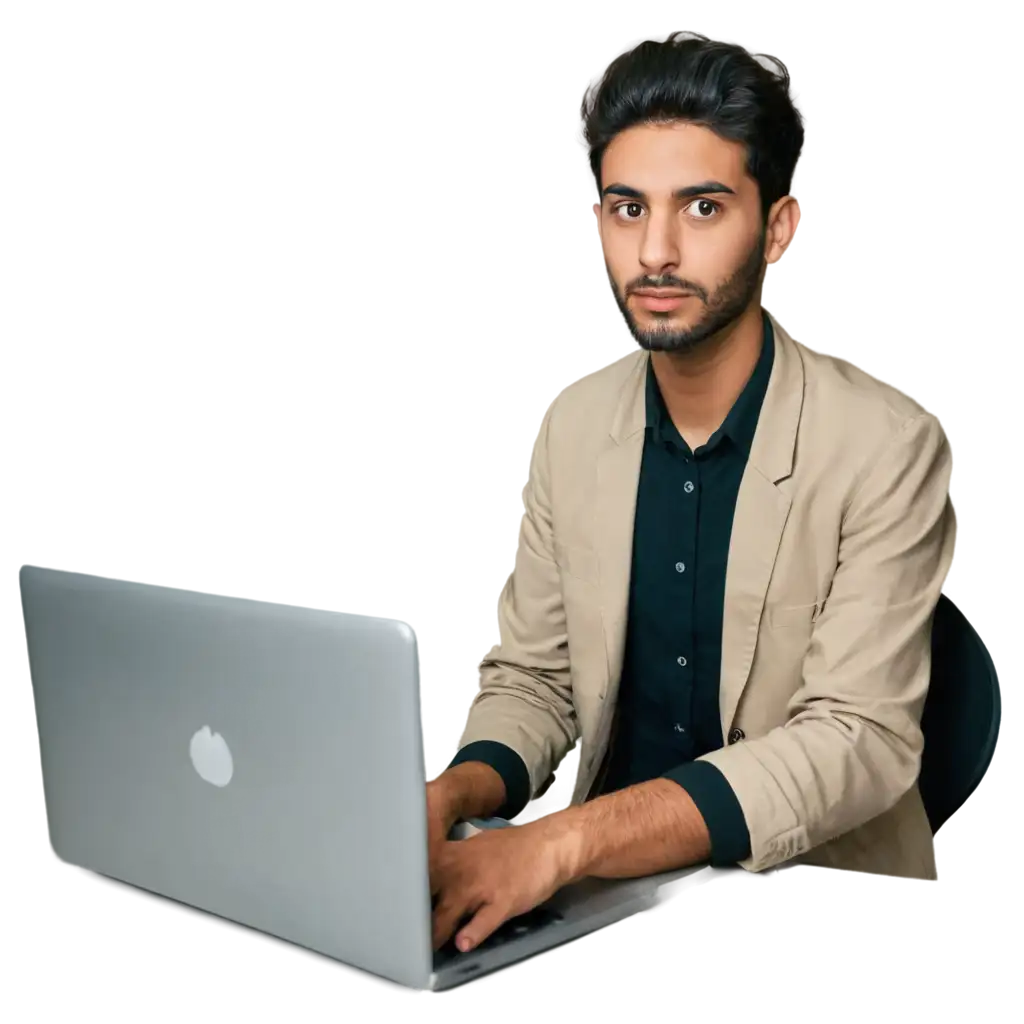 Young-Pakistani-Boy-Editing-Video-on-Laptop-HighQuality-PNG-Image