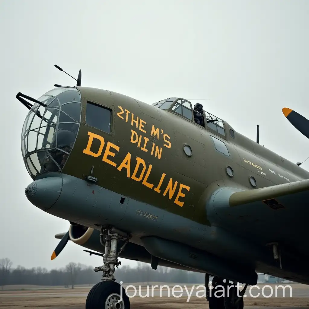 WW2-Bomber-Aircraft-with-Inspiring-No-Dead-in-Deadline-Nose-Art