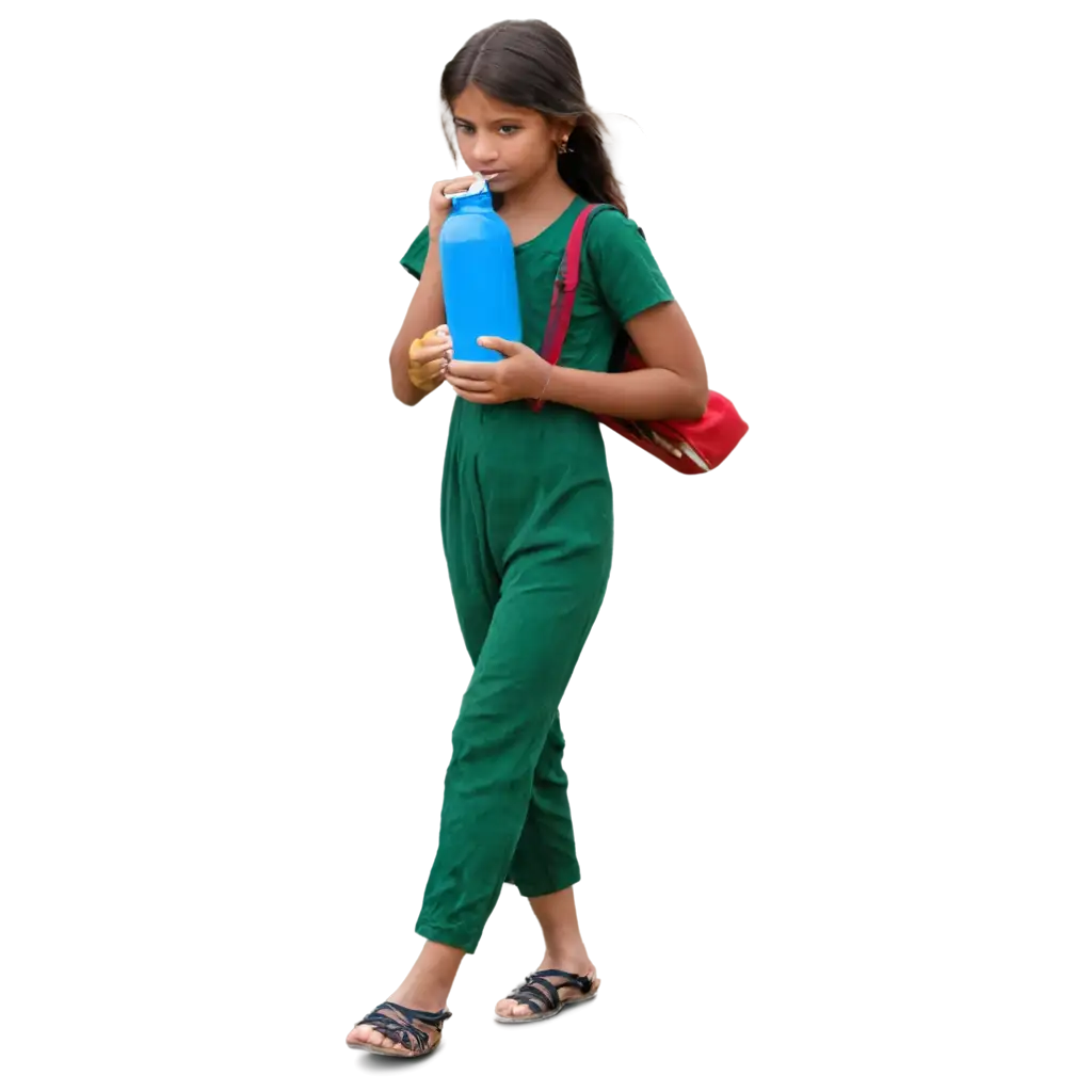 Rural-Girl-Carrying-a-Bottle-HighQuality-PNG-Image-for-Evocative-Visual-Content